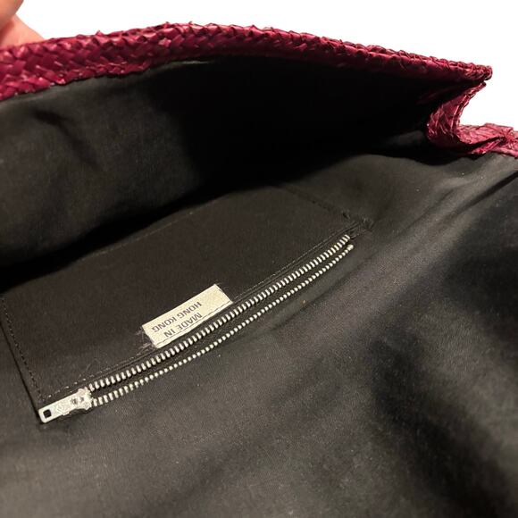 Vintage purple wicker oversized clutch - Picture 4 of 5